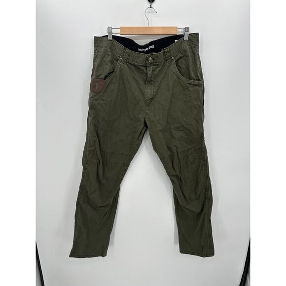 Wrangler Riggs Workwear Pants Mens 38x32 Green Ranger Ripstop Cargo 103W031FN - Picture 1 of 7
